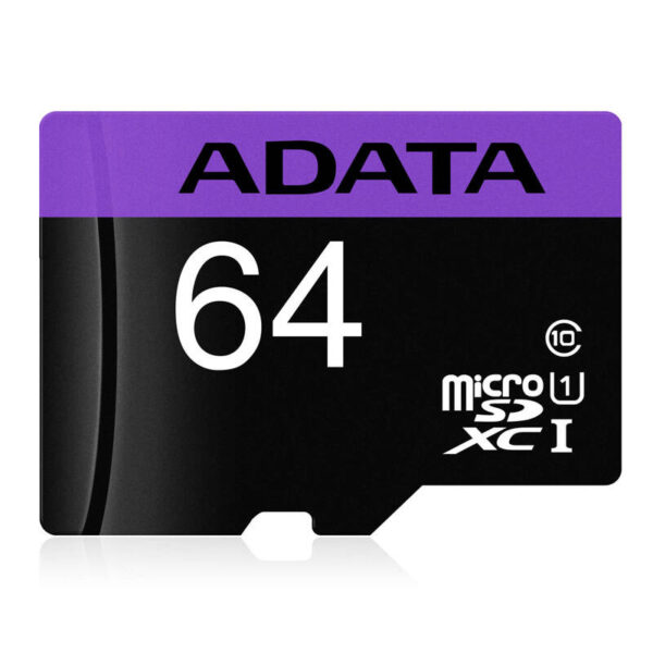 Adata Premier U1 C10 80MBs 64GB MicroSDHC Memory With Adapter 2