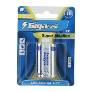 باتری دوتایی قلمی Gigacell Super Alkaline LR6 1.5V AA