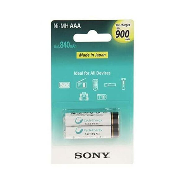 باتری شارژی سونی نیم قلم دوتایی Sony B2GN NH AAA 900mAh