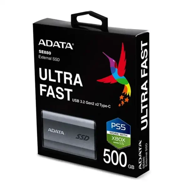 ADATA SE880 500GB EXTERNAL PORTABLE SSD DRIVE