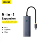 هاب تایپ سی 5 پورت بیسوس مدل Baseus UltraJoy Series 4K@30HZ