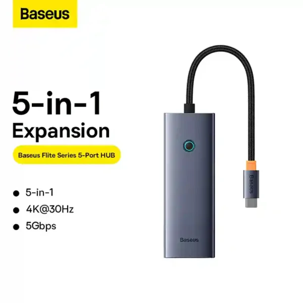 هاب تایپ سی 5 پورت بیسوس مدل Baseus UltraJoy Series 4K@30HZ