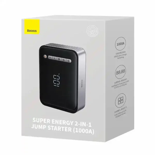 جامپ استارتر خودرو باسئوس 1000 آمپر مدل SUPER ENERGY 2-IN-1 BS-CH003