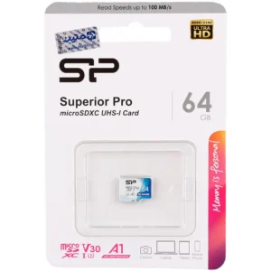 رم میکرو 64 گیگ سیلیکون پاور Silicon Power Superior Pro A1 V30 U3 100MB/s