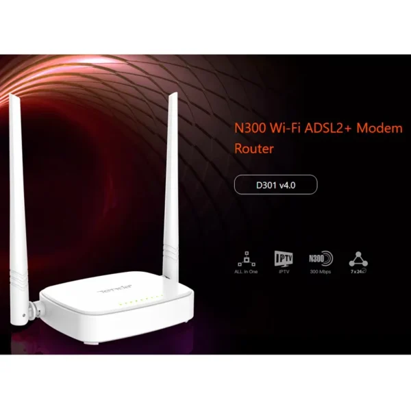 مودم روتر +ADSL2 تندا D301 V4