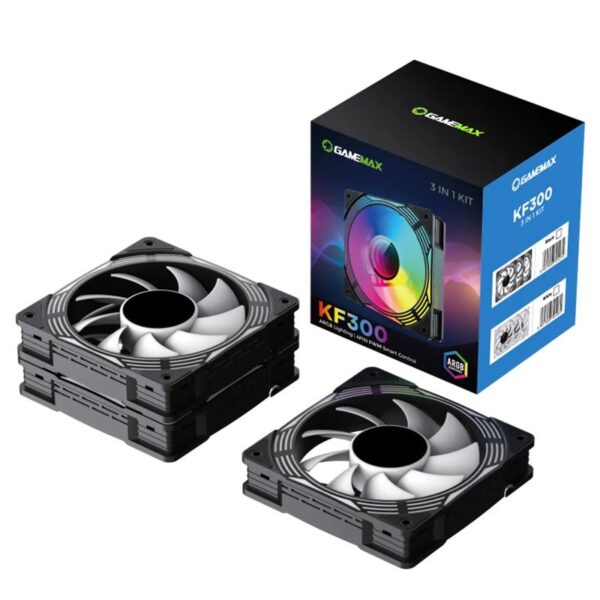 GameMax KF300 ARGB Black 12*12 Case Fan