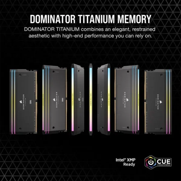 رم کامپیوتر Corsair Dominator Titanium RGB DDR5 32GB 6400MHz CL32 Dual