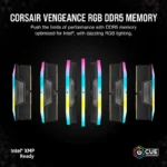 رم کامپیوتر Corsair Vengeance RGB DDR5 64GB 6200MHz CL32 Dual