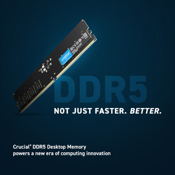 Crucial CT32G48C40U5 DDR5 32GB 4800MHz CL40 Single Channel Desktop RAM