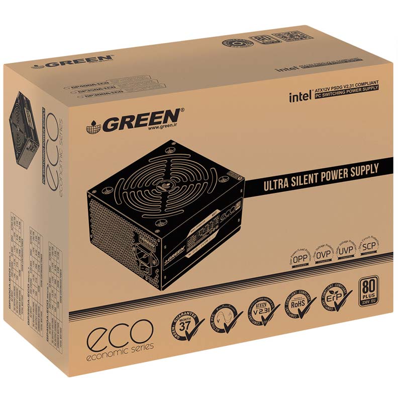 پاور گرین Green GP400A-ECO Rev3.1 White 400W