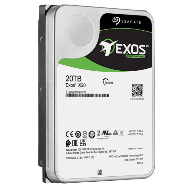 Seagate Exos X20 ST20000NM007D 20TB Internal Hard Drive