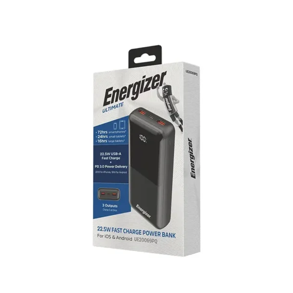 Energizer 20000mAh Power Bank Model UE20069PQ