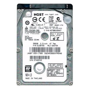 HGST 500GB internal hard drive 2.5 SATA