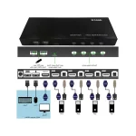 D-Link 4 Port KVM Switch with HDMI and USB Ports DKVM-410H