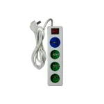Fardan Electric 4-Socket Power Strip with Grounding Model Multi 32105, 2.7m Cable
