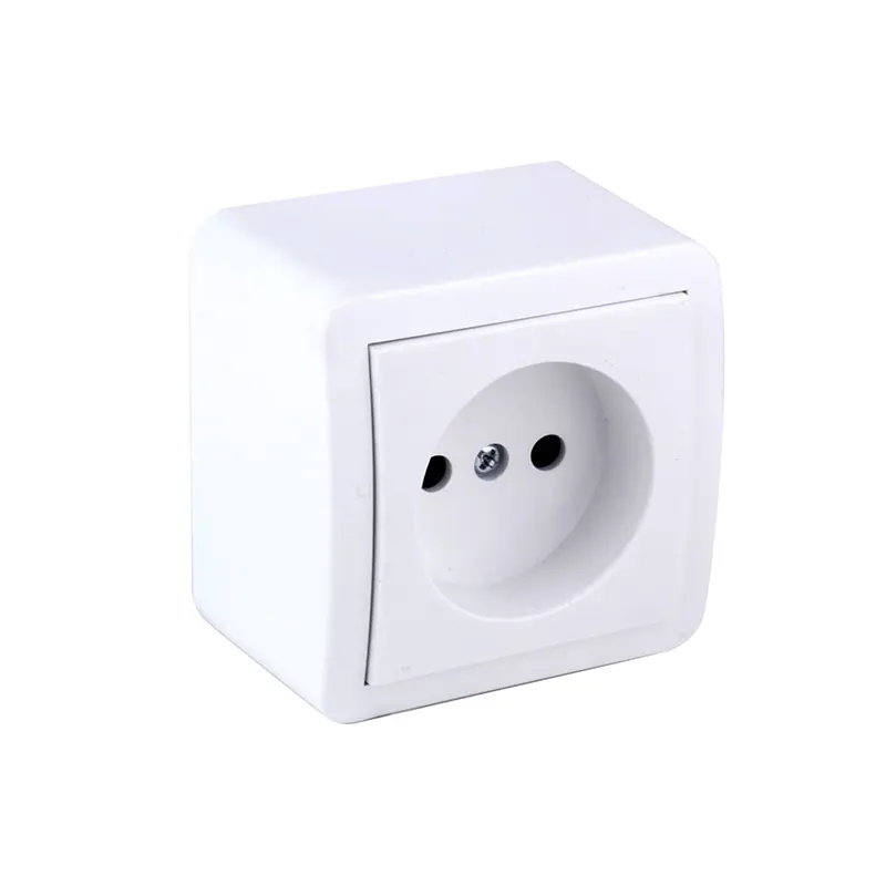 Fardan Electric Surface Mounted Ungrounded Socket, Arian Polycarbonate Model