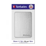 Verbatim Store n Go ALU Slim 1TB External Hard Drive with USB Type-A 3.2 Interface, Silver