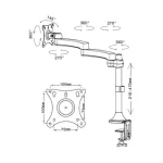 LD-410B LCDARM Monitor Desktop Stand