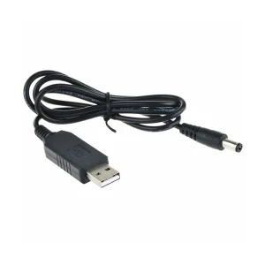 5 to 12 V voltage booster USB cable (USB to DC converter) suitable for modems and routers