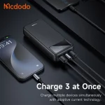 Power bank 22.5 watts, capacity 30000 mAh, MCDODO model MC-4240, with charging cable