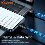 کابل لایتنینگ فست شارژ 3 آمپر مک دودو MCDODO CA-5000 طول 1.2 متر