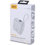 پاور بانک فست شارژ کیو سی وای PB10C QC3.0 PD3.0 35W ظرفیت 10000 میلی آمپر ساعت
